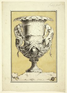Monumentaalinen maljakko, jossa on antropomorfisia hahmoja tekijältä Jacques Francois Joseph Saly