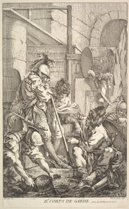 Toinen vartiohuone, 1700-luvun puolivälistä loppupuolelle. tekijältä Jacques Gabriel Huquier