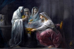 Les Vestales: yksityiskohta. 1800-luku (öljy kankaalle)