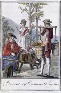 Englannin talonpojat ja talonpojat - Grasset St Sauveurin "" Encyclopedia of Travels" -julkaisussa, toim. 1796 tekijältä Jacques Grasset de Saint Sauveur