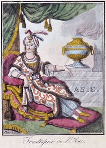 Frontispice of Asia - julkaisussa "" Encyclopedia of Travels"", kirjoittanut Grasset St Sauveur, toim. 1796 tekijältä Jacques Grasset de Saint Sauveur