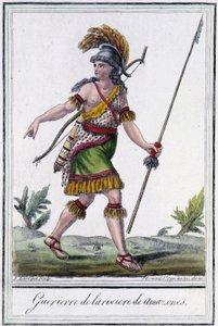 Amazon-joen soturi - Grasset St Sauveurin "" Encyclopedia of Voyages" -julkaisussa, toim. 1796 tekijältä Jacques Grasset de Saint Sauveur