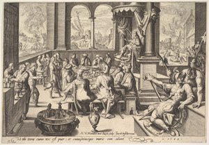 Allegoria lapsellisen kuninkaan hallitukselle, 1588. tekijältä Jacques II de Gheyn