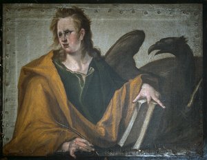 Pyhä Johannes Evankelista, 1588 tekijältä Jacques II de Gheyn