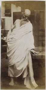 Tutkimus miesmallista, vanhasta miehestä, jolla on parta ja puettu valkoiseen kankaaseen, Jacques de Lalaingin studiossa tekijältä Jacques Lalaing (attributed to)