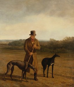Lord Riversin muotokuva kahden vinttikoiran kanssa, n. 1825 tekijältä Jacques Laurent Agasse