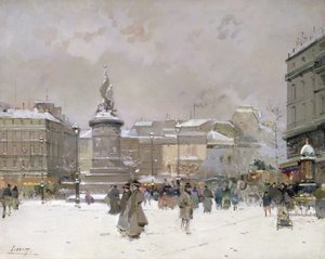 Place de Clichy (öljy paneelissa) tekijältä Jacques Lieven