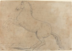 Antiikkinen veistos hevosesta tekijältä Jacques Louis David
