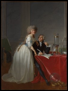 Antoine Laurent Lavoisier (1743-1794) ja Marie Anne Lavoisier (Marie Anne Pierrette Paulze, 1758-1836) tekijältä Jacques Louis David