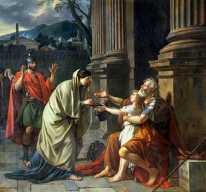 Belisarius almua kerjäämässä, 1781 tekijältä Jacques Louis David