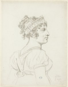 Caroline Bonaparten, prinsessa Muratin, Napolin kuningattaren rintakuva tekijältä Jacques Louis David