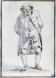 Sarjakuva Honore Gabriel (Honore-Gabriel) Riqueti, Mirabeaun kreivi (1749-1791) Ain. Jacques Louis Davidin (1748-1825) piirustus 1700-luvulla. Himmeä. 0,17x0,12 m. Pariisi, Louvre-museo tekijältä Jacques Louis David