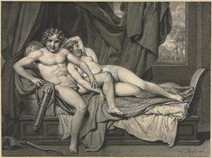 Cupid ja Psyche tekijältä Jacques Louis David