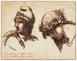 Naisen ja lemmikin pää tekijältä Jacques Louis David