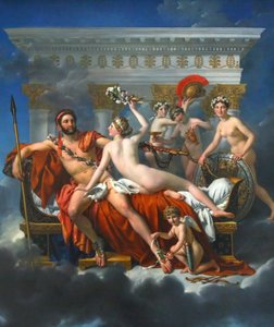 French: Mars désarmé par Vénus Mars disarmed by Venus Mars disarmed by Venus tekijältä Jacques Louis David