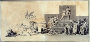 Le triumphe du peuple francais Jacques Louis Davidin (1748-1825) johtajan piirustus a la mine de 1793 Paris, Musee Carnavalet tekijältä Jacques Louis David