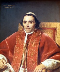 Pius VII (1742 - 1823). Jacques Louis Davidin (1748-1825) maalaus. Louvren taidemuseo. Pariisi tekijältä Jacques Louis David