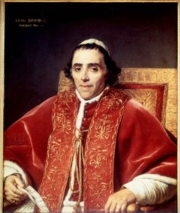 Daavidin muotokuva Pius VII:stä (1742 - 1823). 1805. Versaillesin museo tekijältä Jacques Louis David