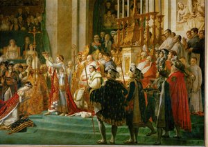 Napoleonin kruunajaiset Notre-Damessa ... tekijältä Jacques Louis David