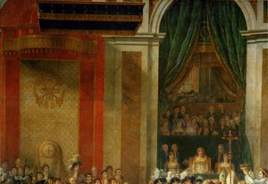 Napoleonin kruunajaiset Notre-Damessa ... tekijältä Jacques Louis David