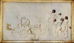 Jeu de Paumen valan luonnos ... tekijältä Jacques Louis David