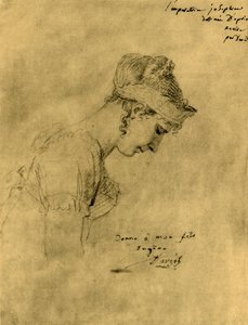 Luonnos Josephinesta Napoleonin kruunajaisissa, 2. joulukuuta 1804, 1921. tekijältä Jacques Louis David