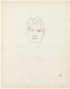Luonnos naisen päästä tekijältä Jacques Louis David