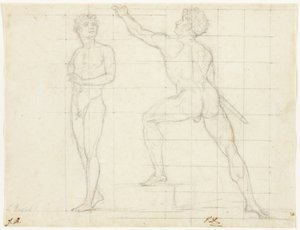 Tutkimus "The Distribution of the Eagles" tekijältä Jacques Louis David