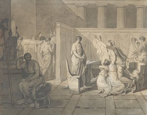 Study for The Lictors Bringing Brutus the Bodies of Sons, 1787. tekijältä Jacques Louis David