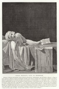 Maratin kuolema, 1793 tekijältä Jacques Louis David
