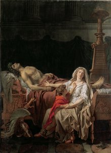 Andromachen kipu, 1783 tekijältä Jacques Louis David