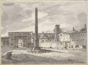 Piazza del Popolo tekijältä Jacques Louis David