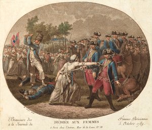 Pariisilaisnaisten rohkeus 5. lokakuuta 1789: omistettu naisille tekijältä Jacques Philippe Caresme