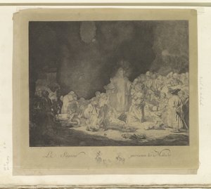 Predikende Christus (De Honderdguldenprent) Herra parantaa sairaita (otsikko esineessä) Kokoelma kahdeksankymmentäviisi alkuperäistä vedosta (sarjan nimi)