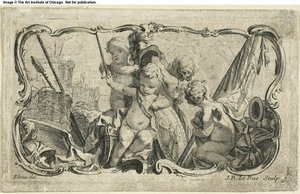 Putti sodassa tekijältä Jacques Philippe Le Bas