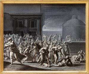 Viattomien verilöyly (maalaus) tekijältä Jacques Stella