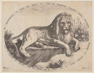 Den Grooten Leeuw (Suuri leijona). tekijältä Jacques de Gheyn II