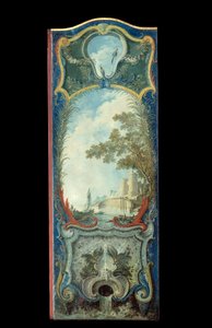 Huonekalut: Jacques de Lajouen (1686-1761) maalausseinä maroufle-paperille 1700-luku tekijältä Jacques de Lajoüe