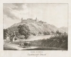 Ala-Itävalta, benediktiiniläisluostari Gottereichissa, 1819. tekijältä Jakob Alt