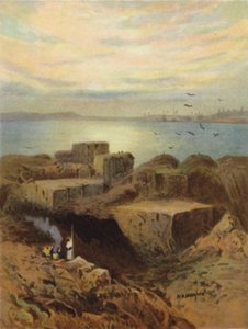 Babylonin rauniot ja riippuvat puutarhat (väri litho) tekijältä James (after) Clark