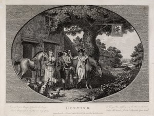 Metsästys, kaiverrus Robert Pollard (1755-1838)