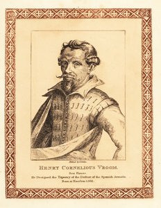 Hendrik Cornelisz Vroom, hollantilainen kultakauden merimaalari. 1817 (etsaus) tekijältä James (c.1780 after 1820) Girtin