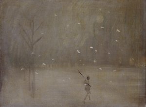 Lumimyrsky (öljy kankaalle) tekijältä James Abbott McNeill (after) Whistler