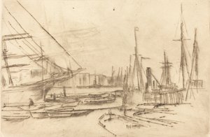 Luonnos Billingsgatesta, 1878. tekijältä James Abbott McNeill Whistler