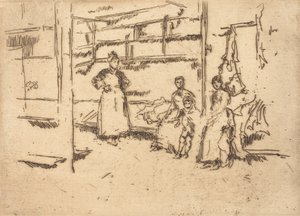 Myynnin jälkeen, Hounsditch, c. 18861888. tekijältä James Abbott McNeill Whistler
