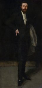 Sovitus mustalla: F. R. Leylandin muotokuva, 1870-1873. tekijältä James Abbott McNeill Whistler