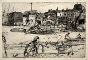 Black Lion Wharf, 1859. tekijältä James Abbott McNeill Whistler