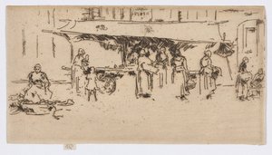 Booth, Market place, Loches tekijältä James Abbott McNeill Whistler