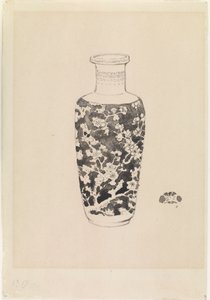 Lieriömäinen maljakko, jossa paksu kaula, 1876. tekijältä James Abbott McNeill Whistler