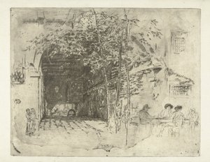 Kulku talon alla Venetsiassa Traghetto Venetsia: Kaksitoista etsausta (sarjan nimi) tekijältä James Abbott McNeill Whistler